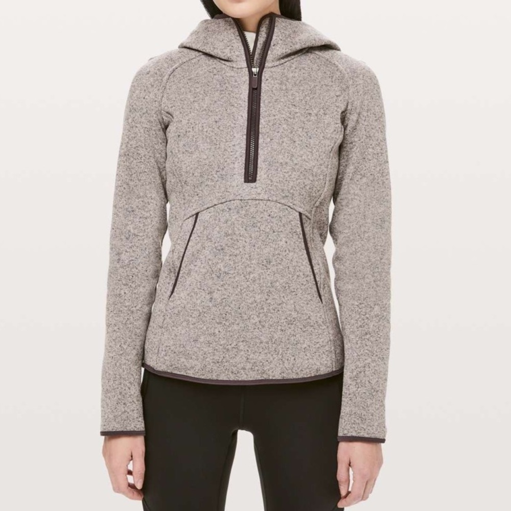 Lululemon Brown Pink Blush Fleece & Thank You Pullover Hoody Heather Smoky Blush